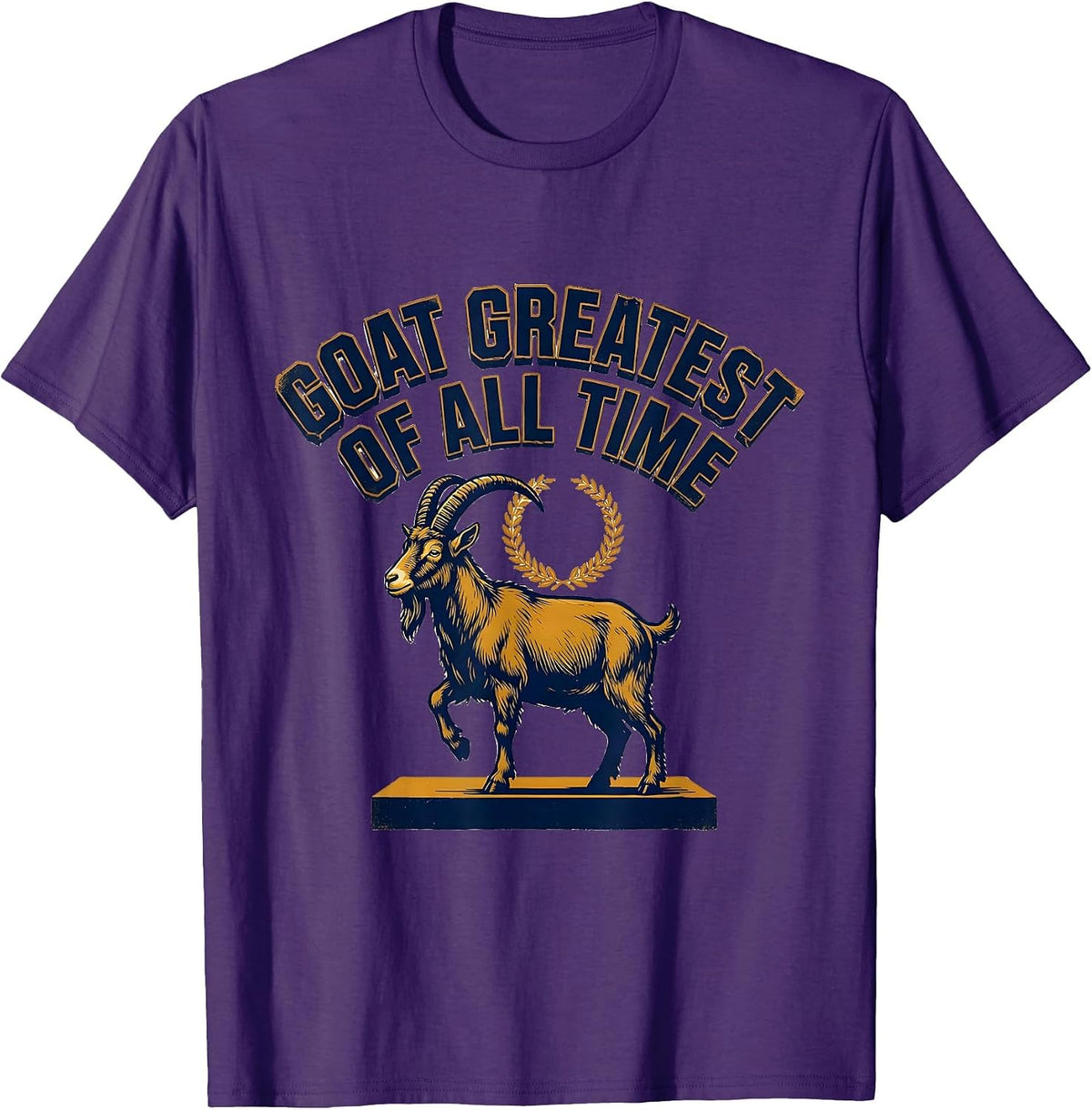 GOAT Greatest Of All Time Funny Goat Lover Farm Animal Owner T-Shirt - Purple