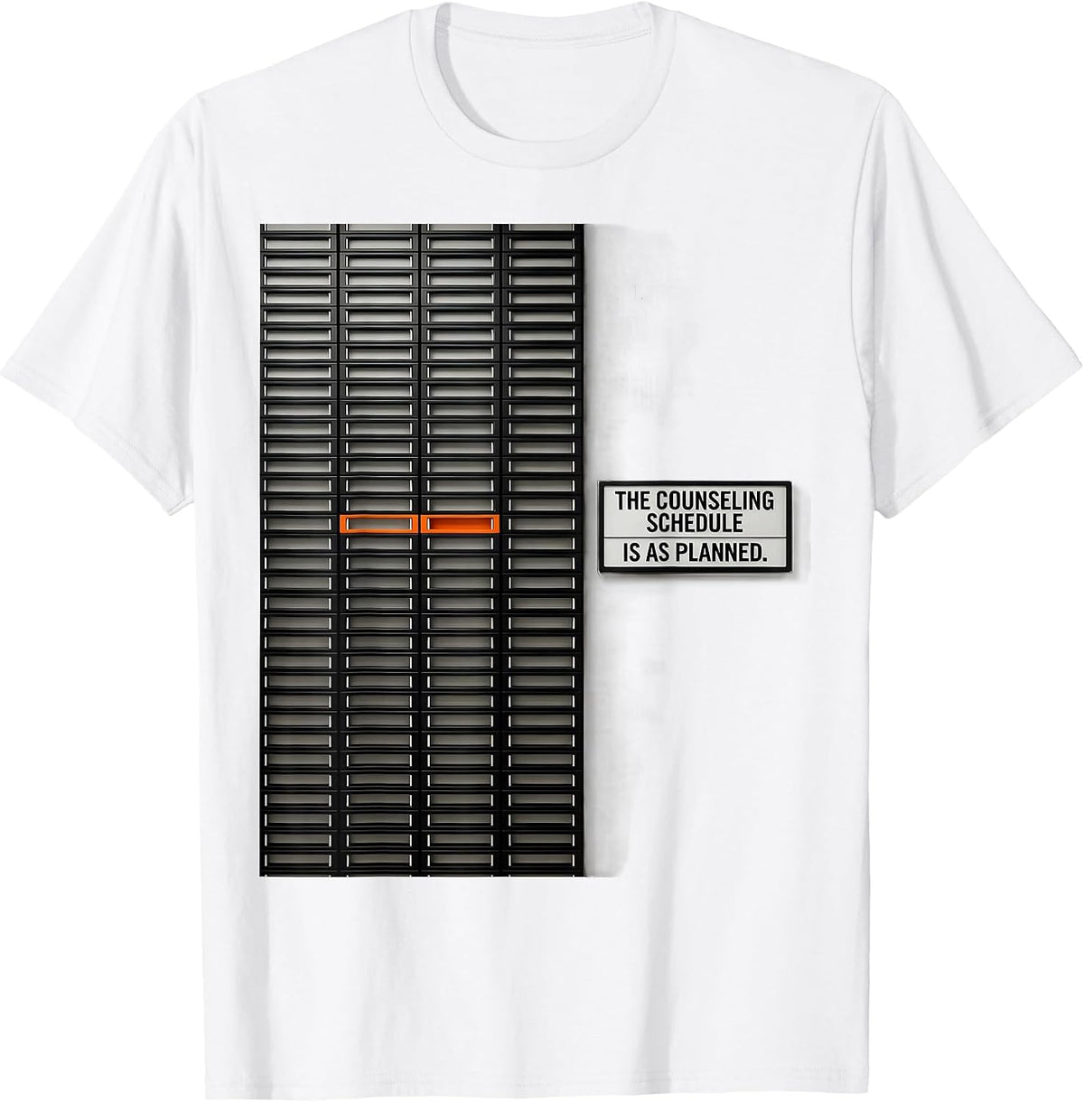 Men's The Counseling Schedule Is As Planned Groovy School T-Shirt - White