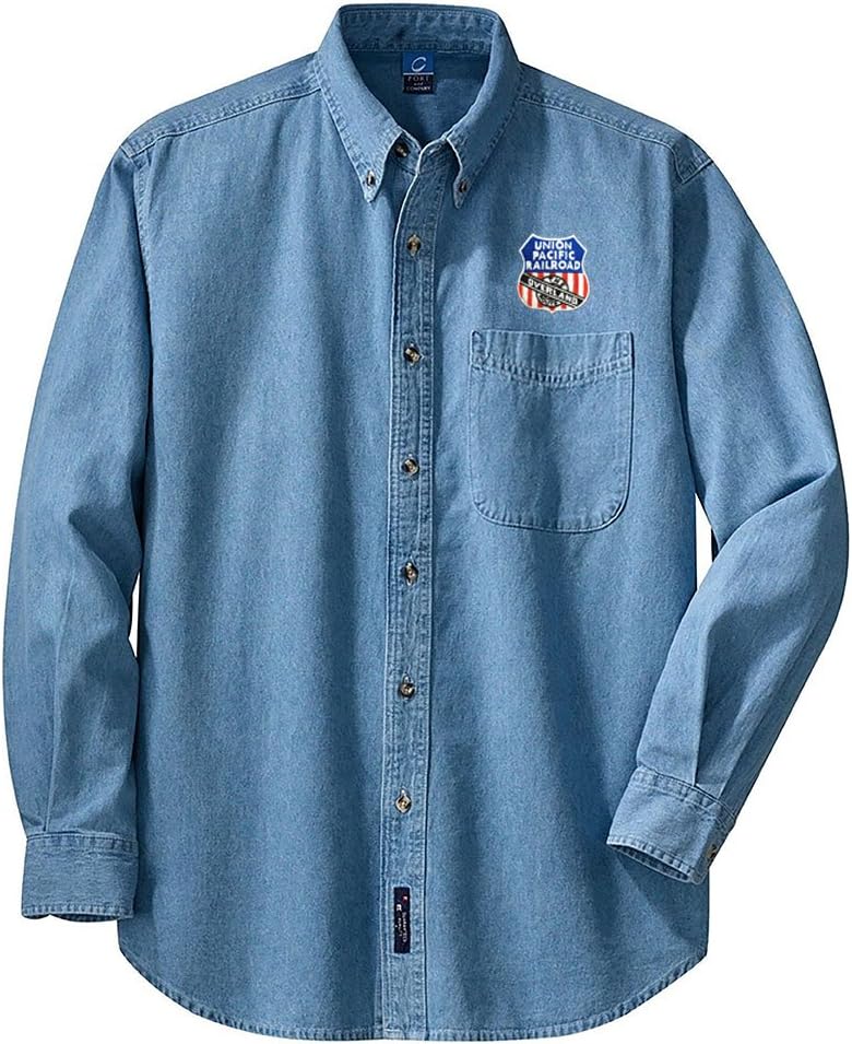 Union Pacific Overland Route Long Sleeve Embroidered Denim [den123LS] - Denim