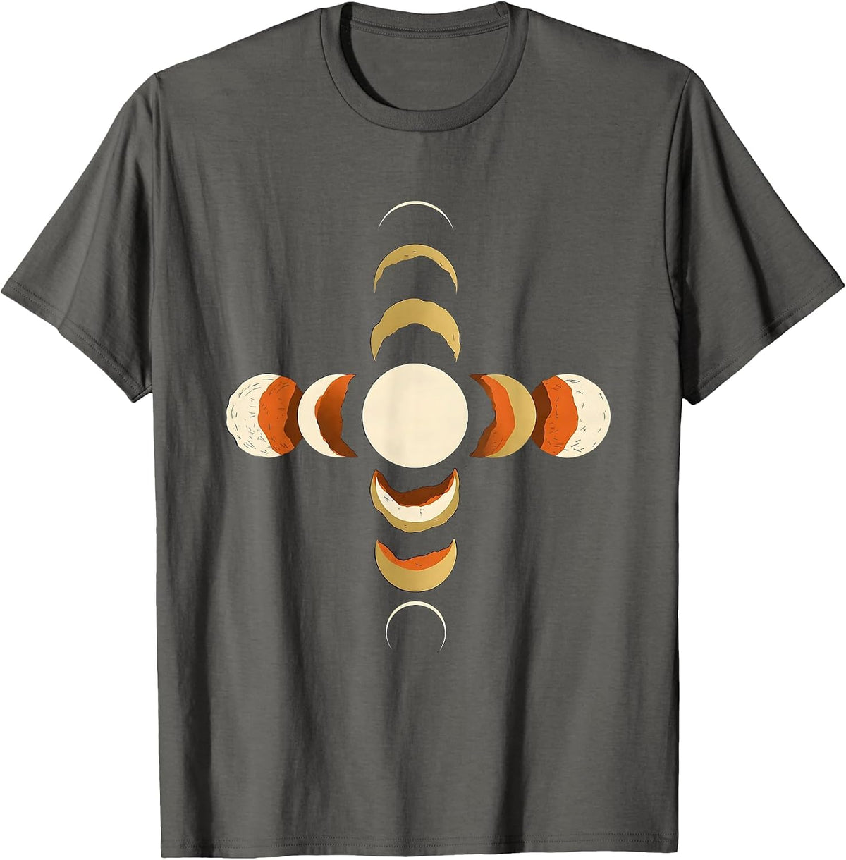 Lunar Phase Hourglass Astronomy Celestial Enthusiast T-Shirt - Asphalt Grey