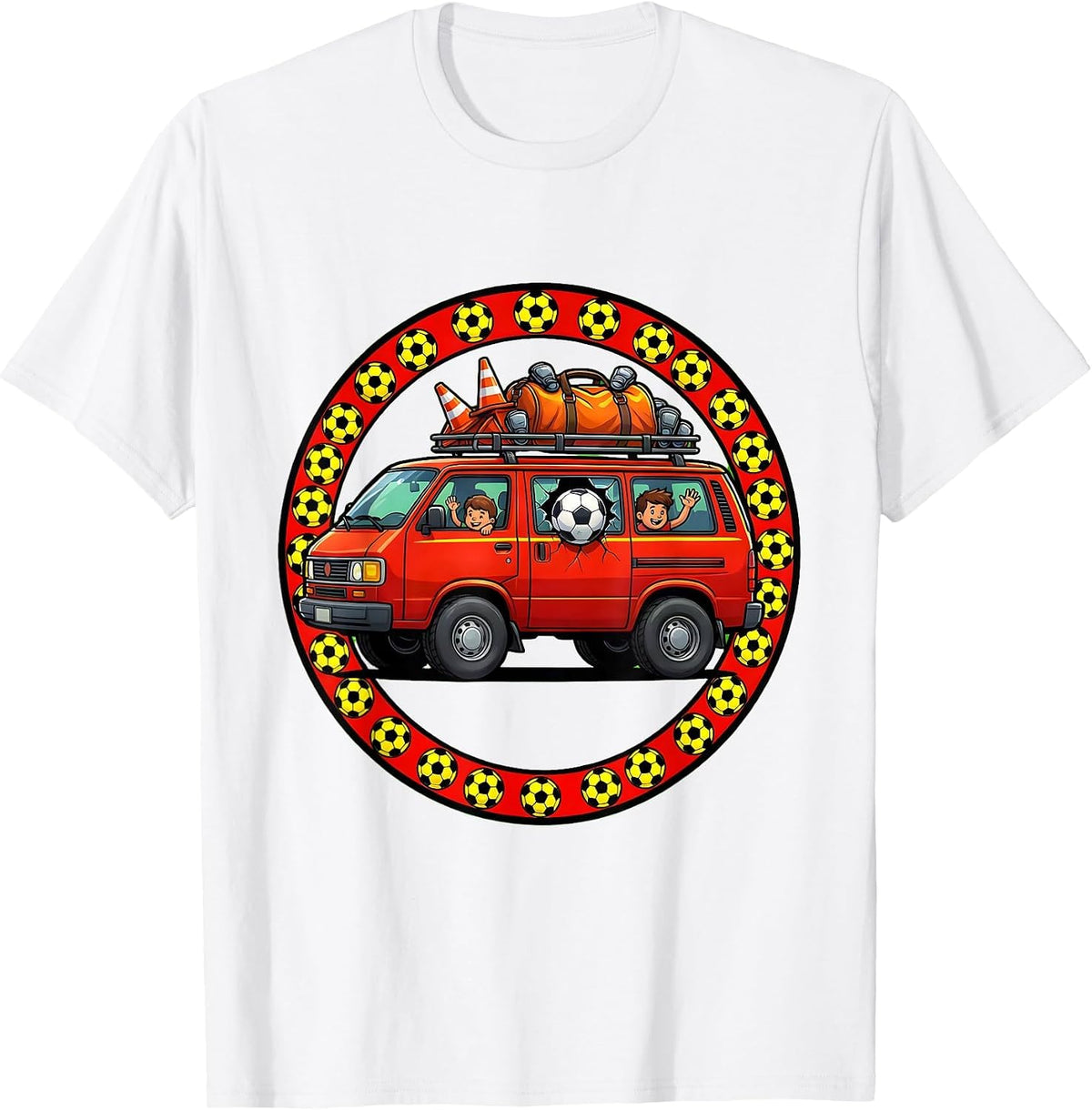 Men's Soccer Dad Minivan Graphic Tee T-Shirt - White