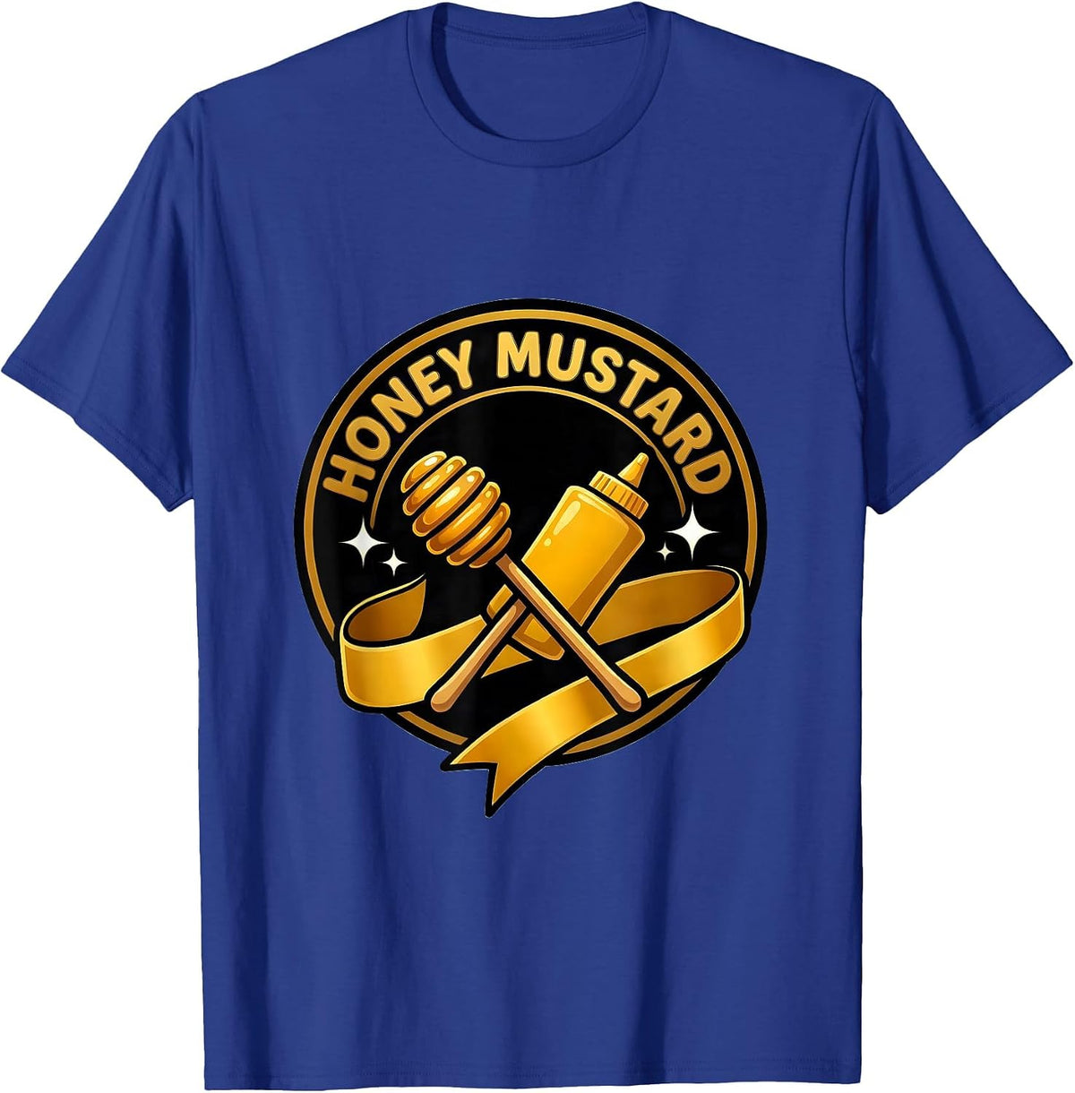 HONEY MUSTARD Cartoon Halloween Condiment Group Costume T-Shirt - Royal Blue