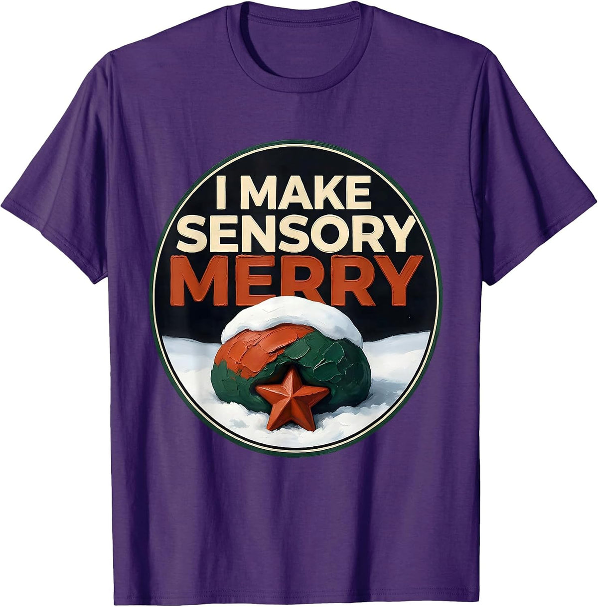 I Make Sensory Merry Occupational Therapist Christmas T-Shirt - Purple