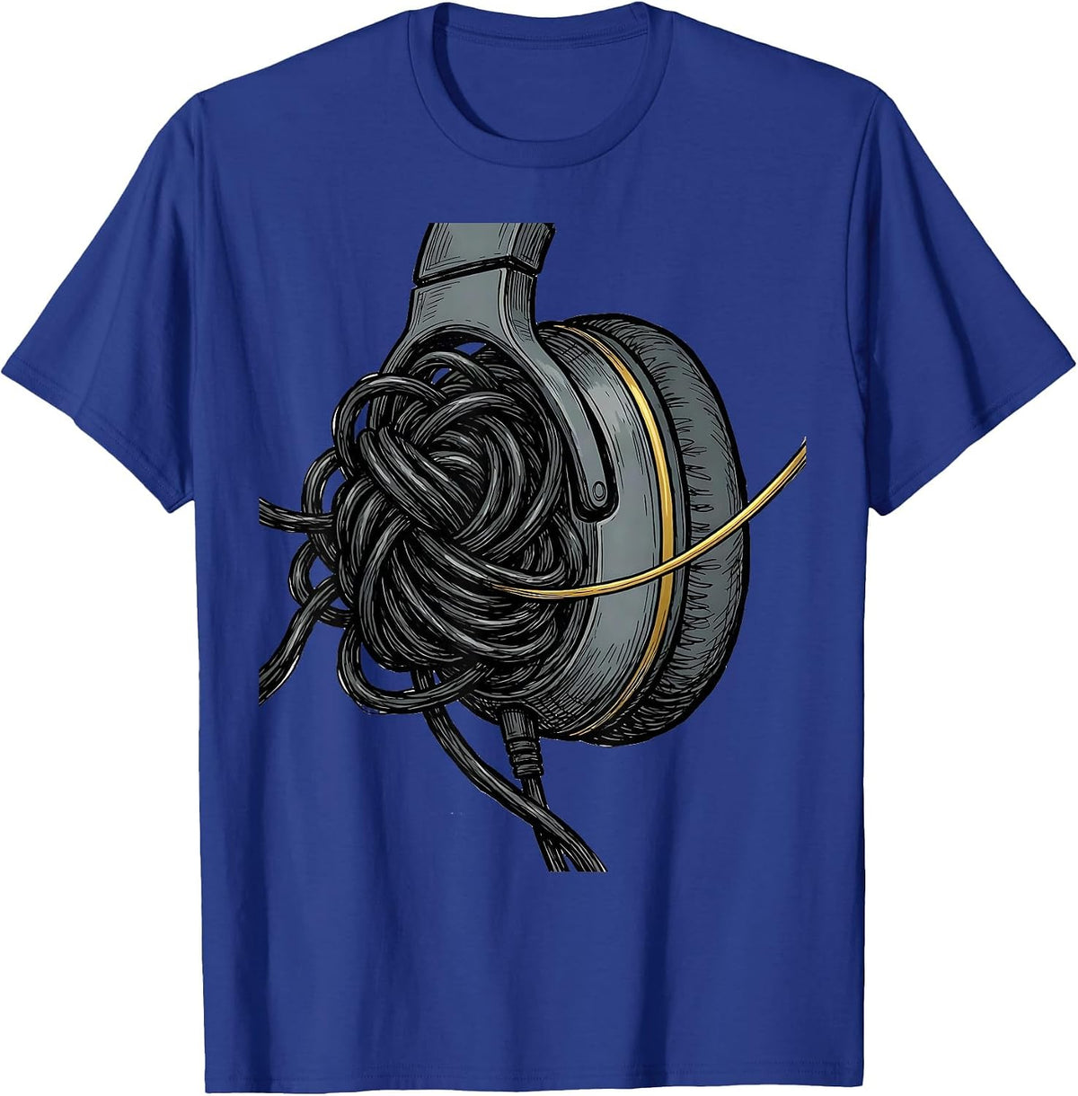 Dispatcher Cord Tribute Thin Line Emergency Services T-Shirt - Royal Blue