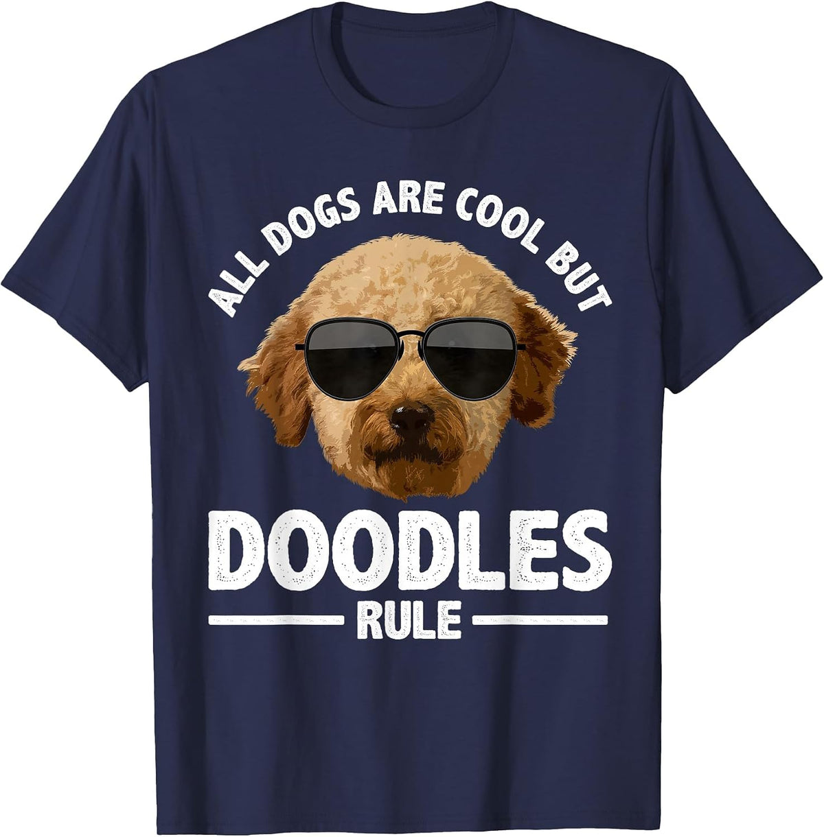 Cute Doodle for Men Women Golden Doodle Labradoodle Dog T-Shirt - Navy Blue