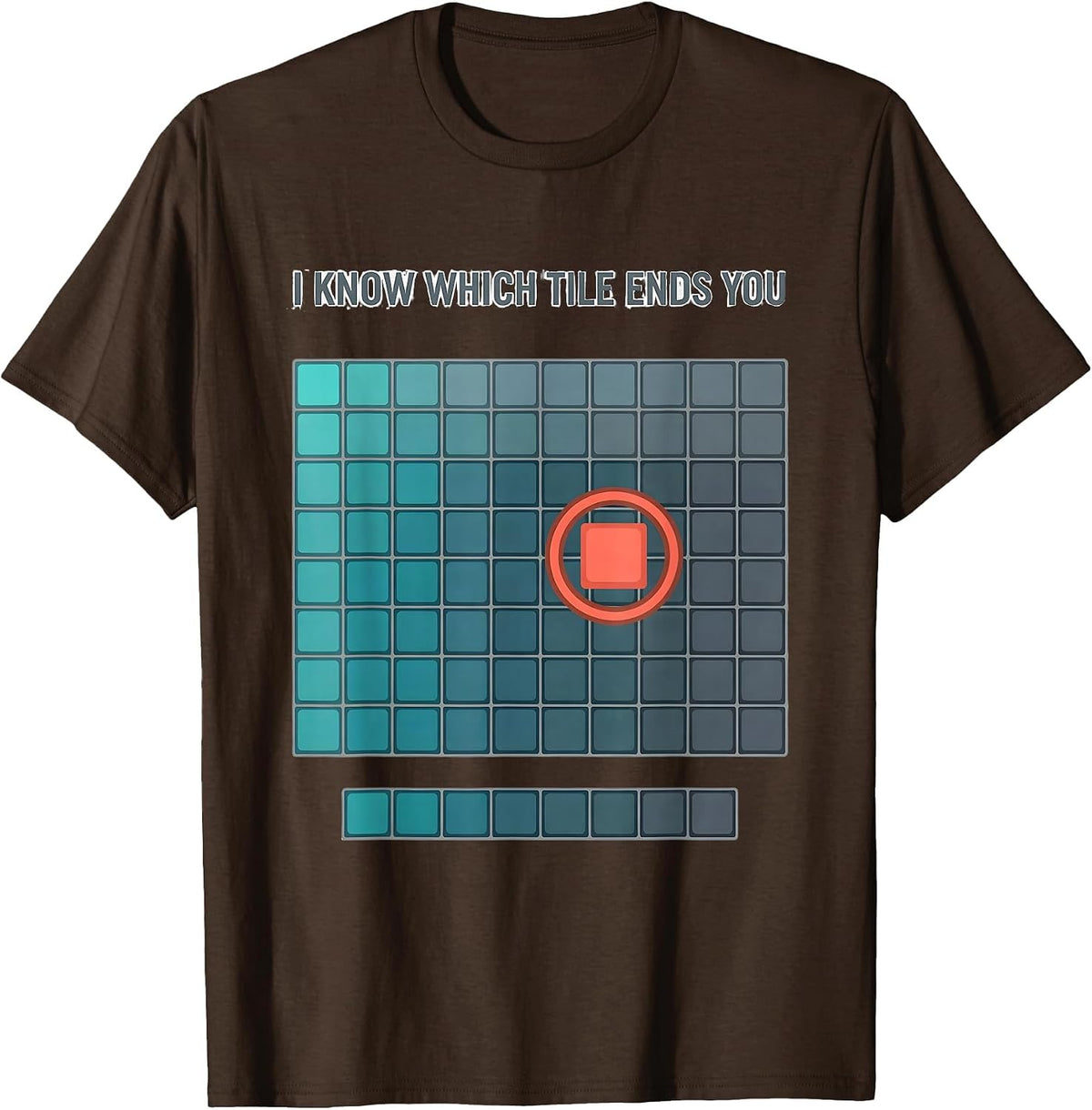 Men's I Know Which Tile Ends You Funny Periodic Table Chemistry T-Shirt - Brown