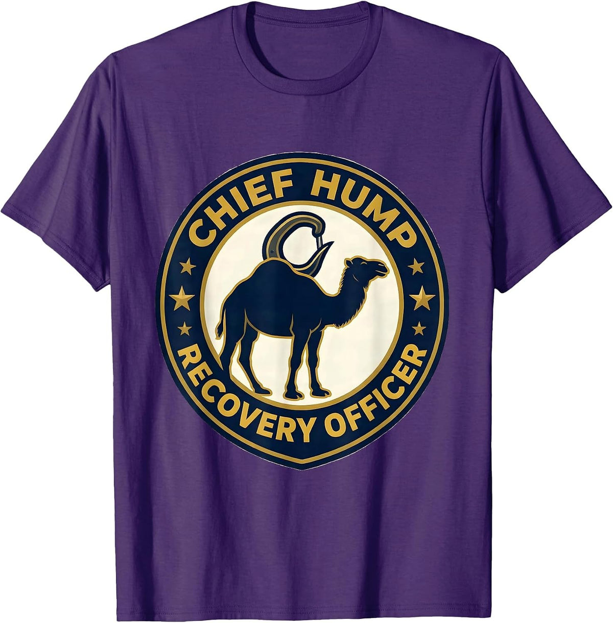 Chief Hump Recovery Officer Funny Tow Truck Adult Humor T-Shirt - Purple