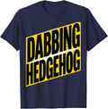 Dabbing Hedgehog Funny Cartoon Character Kids Humor T-Shirt - Navy Blue