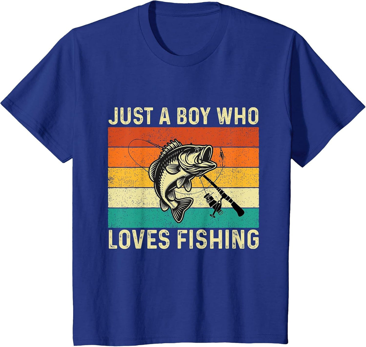 Just A Boy Who Loves Fishing - Fishing Fisherman Angler T-Shirt - Royal Blue