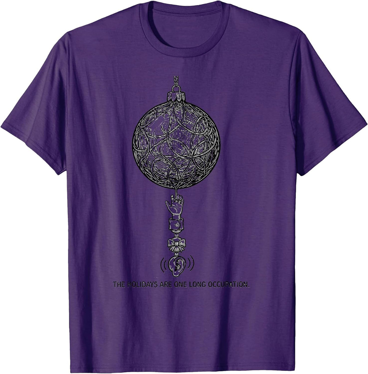 Men's The Holidays Are One Long Occupation Occupational Therapist T-Shirt - Purple