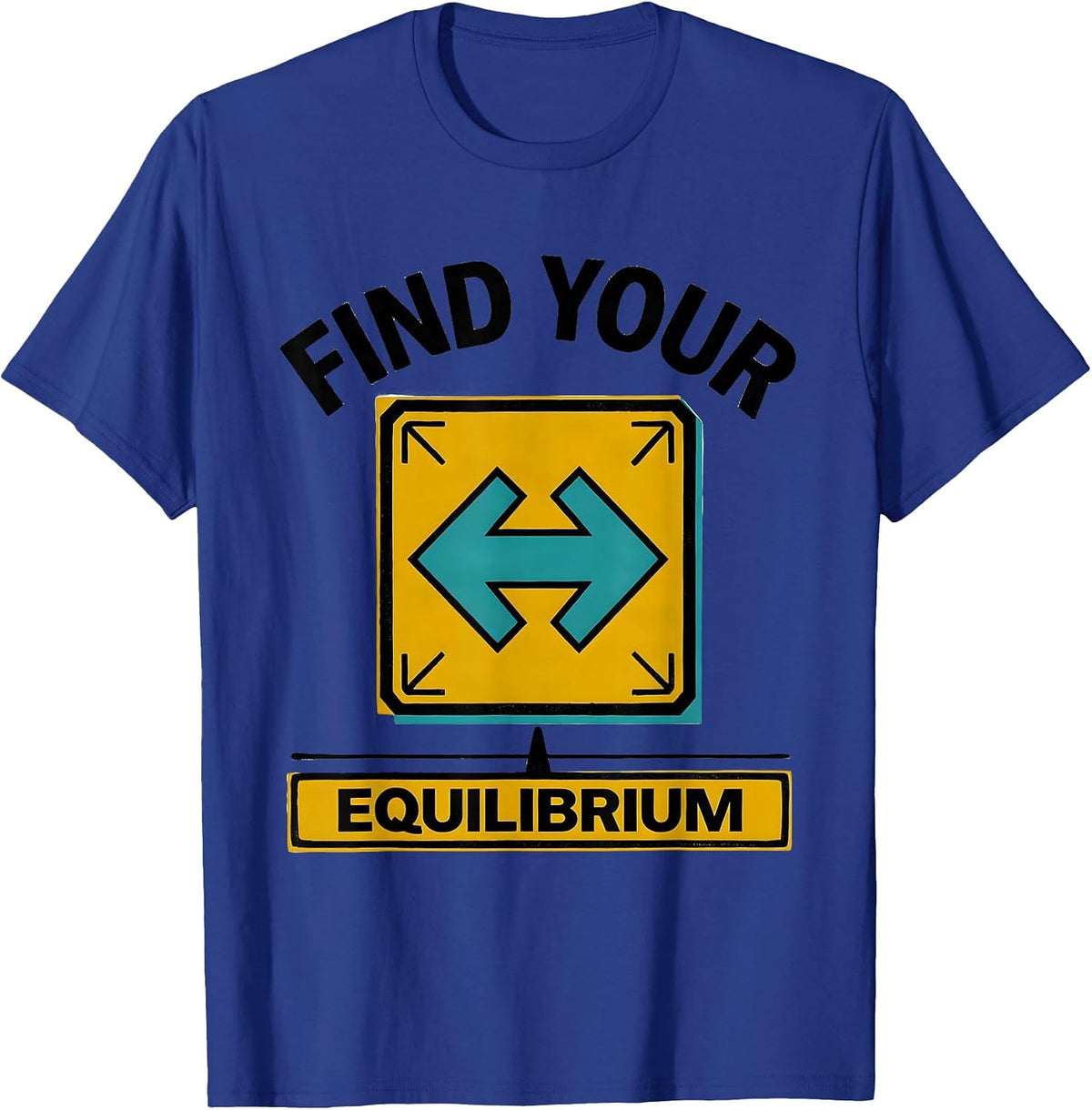 Find Your Equilibrium Funny Chemistry Science Pun Humor T-Shirt - Royal Blue