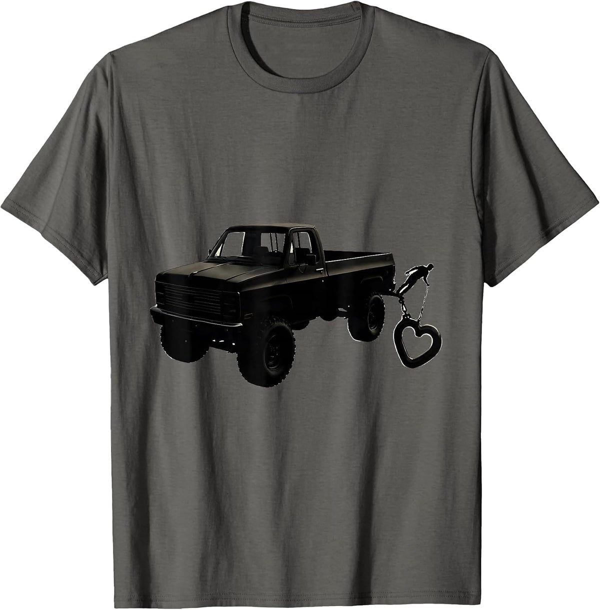 Men's Squarebody Pickup Truck Owner Funny Trucker Gift T-Shirt - Asphalt Grey