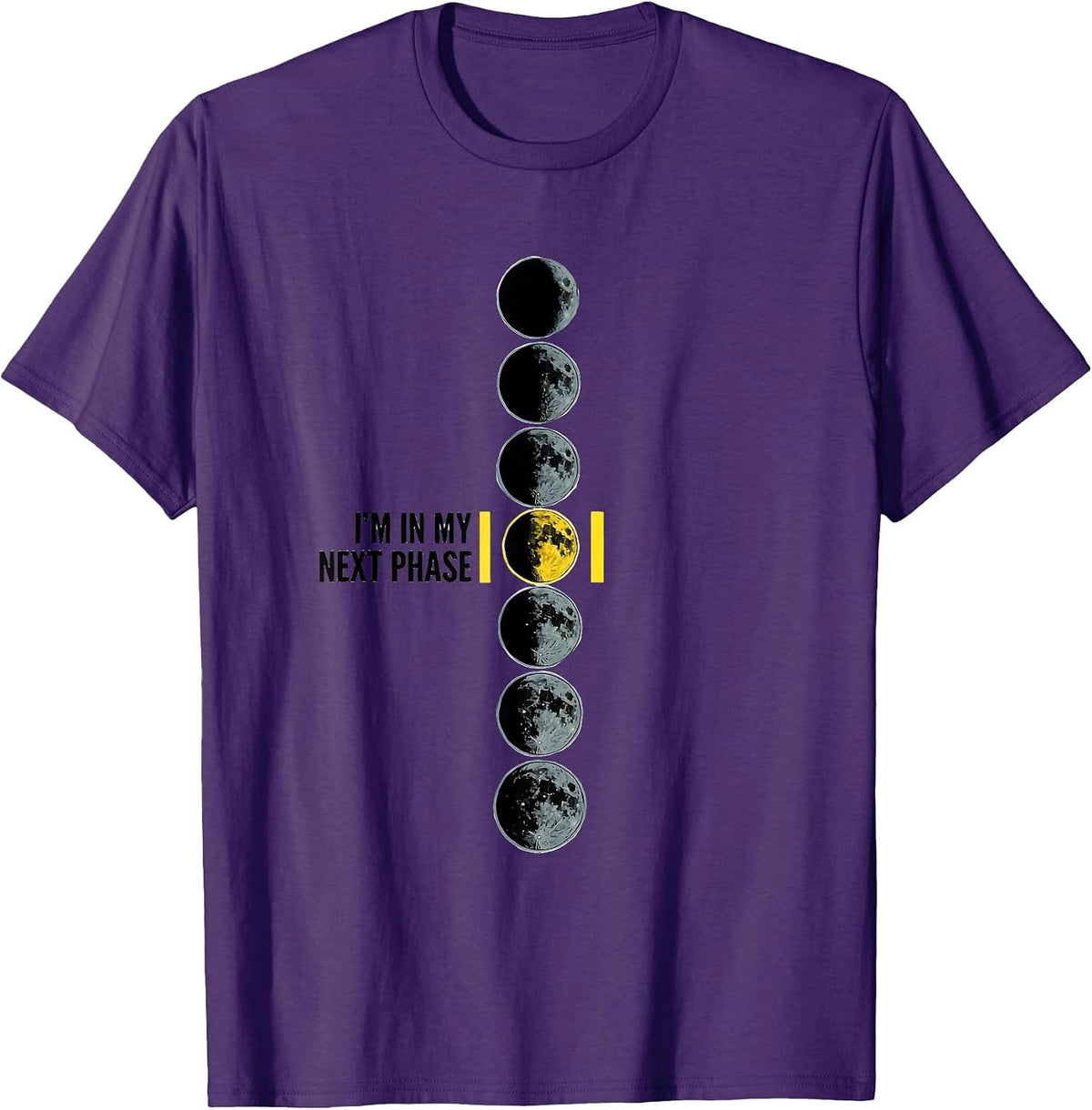 Men's I'm In My Next Phase Science Teacher Moon Phases Astronomy T-Shirt - Purple