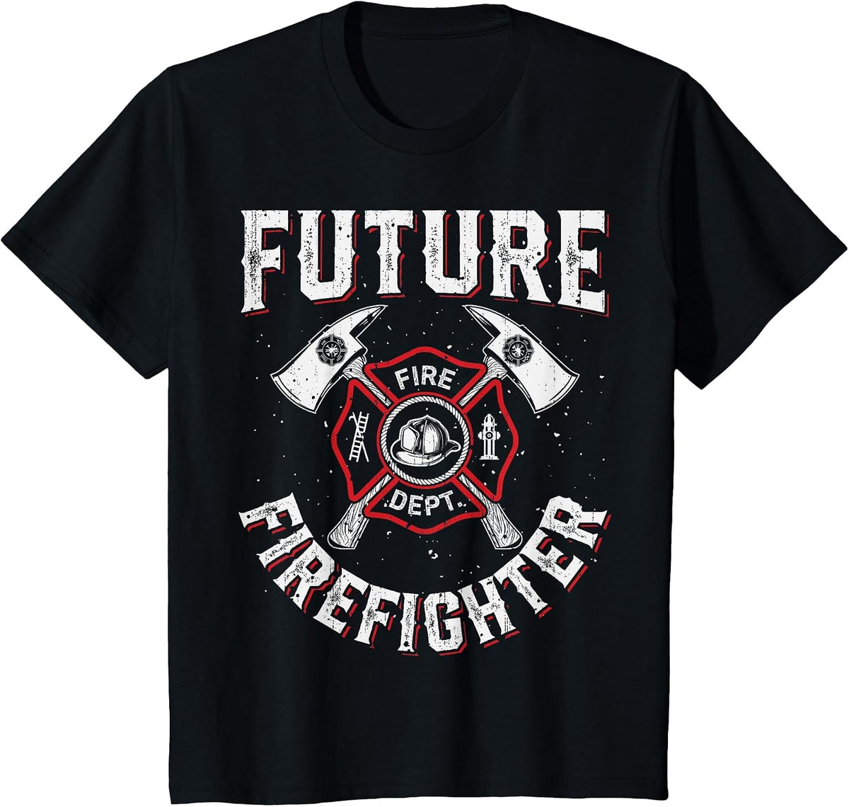 Future Firefighter Men Women Thin Red Line Firefighting T-Shirt - Black