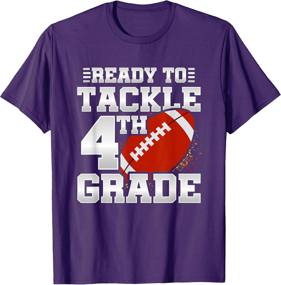 Ready to Tackle 4th Grade - First Day of School - 4th Grade T-Shirt - Black