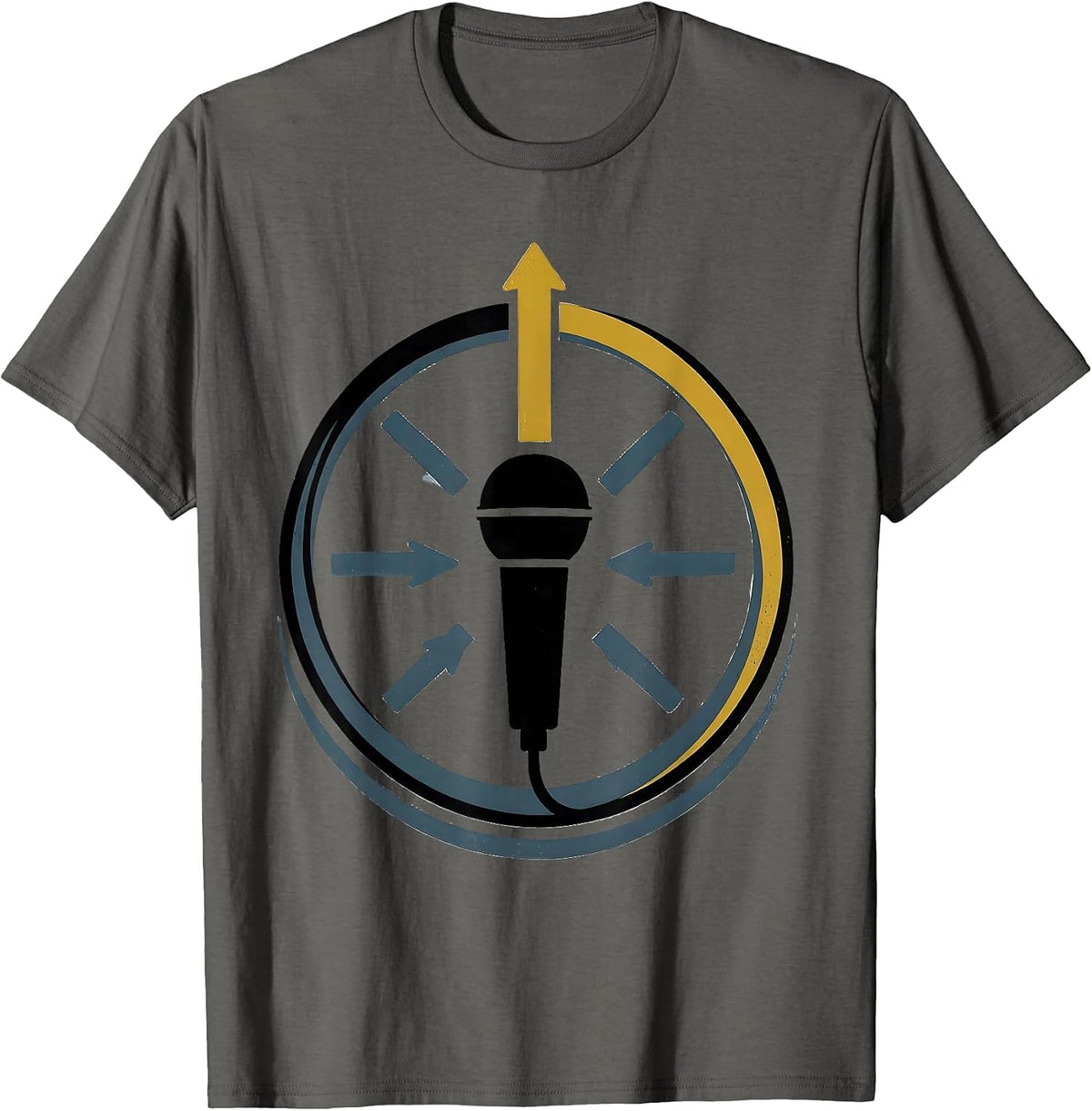Sealed Badge Thin Gold Line 911 Dispatcher Tribute T-Shirt - Asphalt Grey