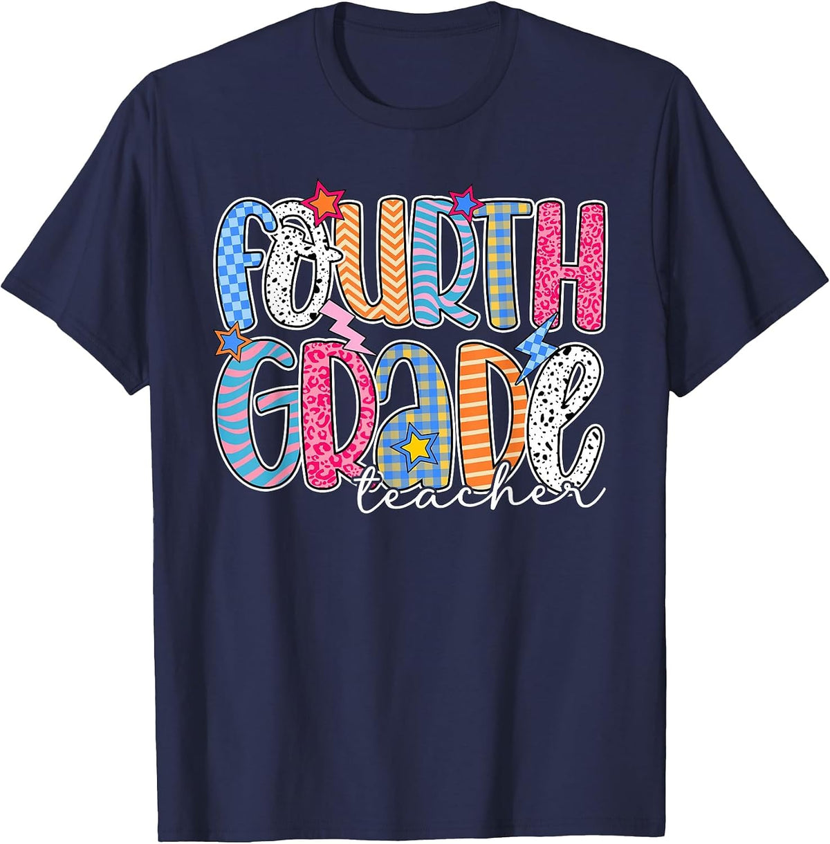 Fourth Grade Teacher 4th Grade Teachers Back to School T-Shirt - Navy Blue