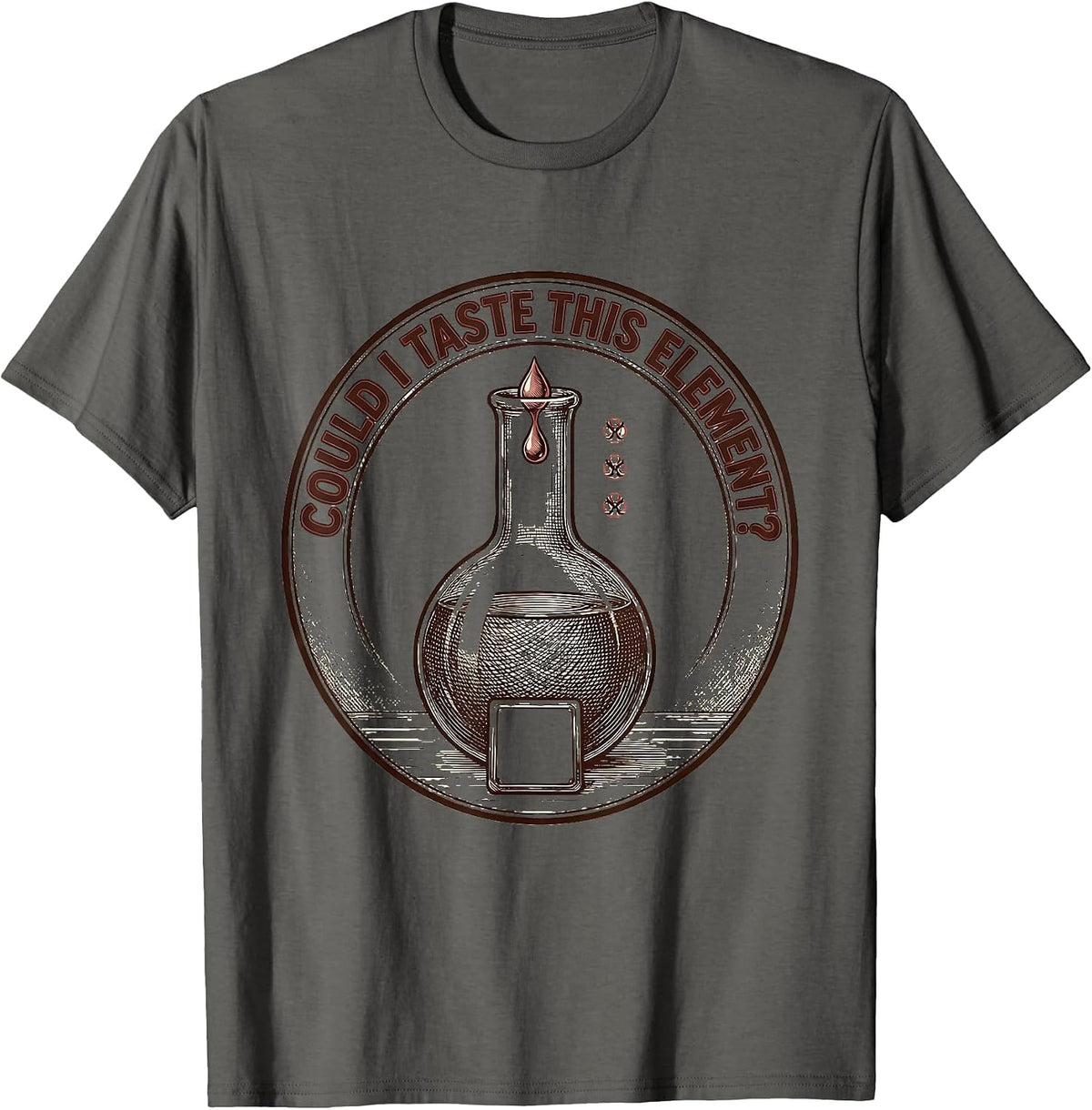 Men's Could I Taste This Element? Funny Periodic Table Chemistry T-Shirt - Asphalt Grey