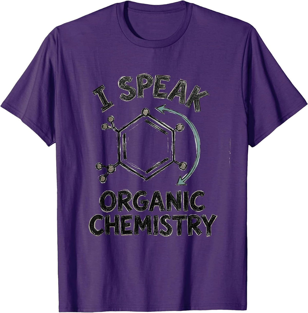 Men's I Speak Organic Chemistry Funny Math Teacher Sarcastic STEM T-Shirt - Purple