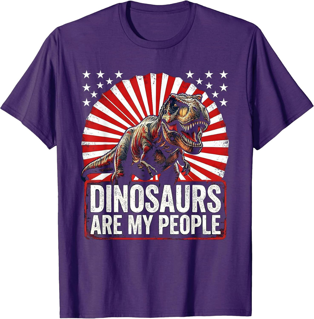 Men's Dinosaurs Are My People Dino Lover Design T-Shirt - Purple