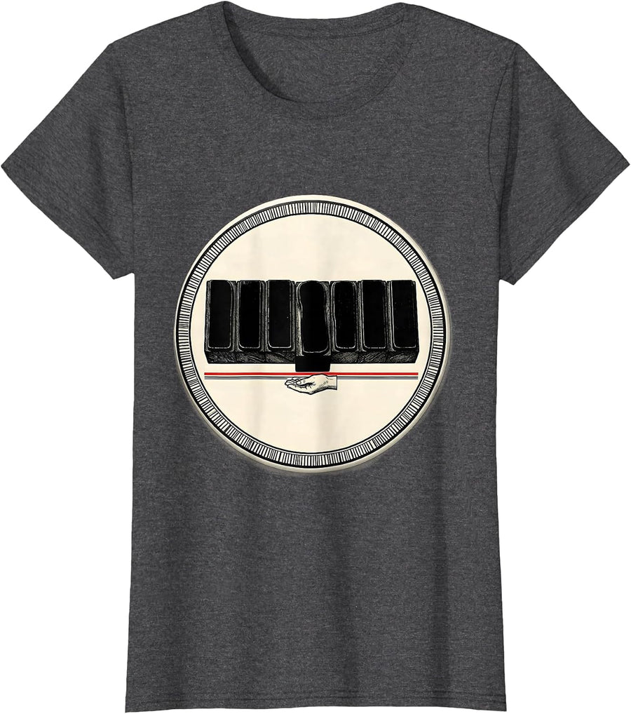 Women's Abstract Dyslexia Awareness Badge T-Shirt - Dark Heather Grey