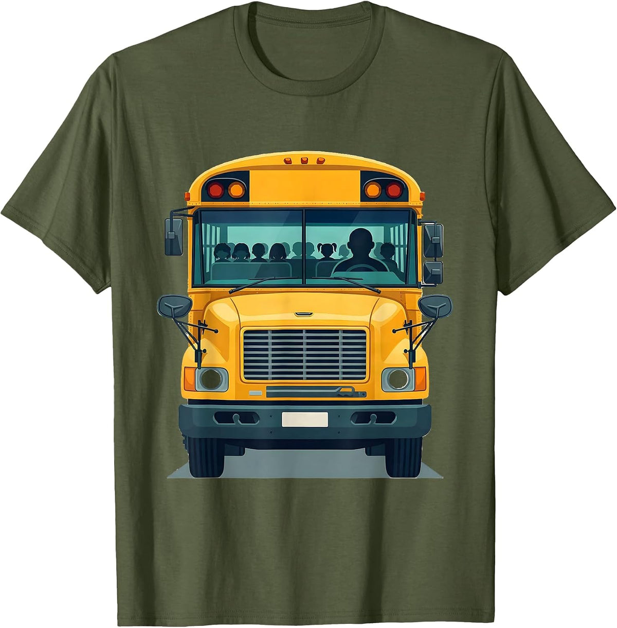 Men's School Bus Driver Funny Appreciation Gift for Drivers T-Shirt - Olive Green