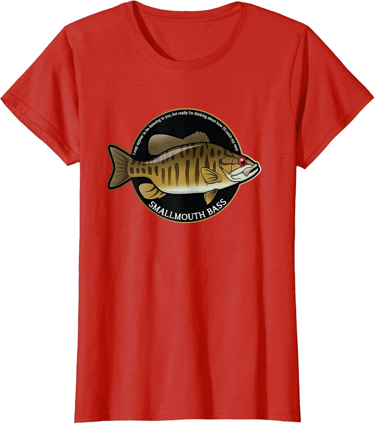 Funny Smallmouth Bass T-Shirt - Red