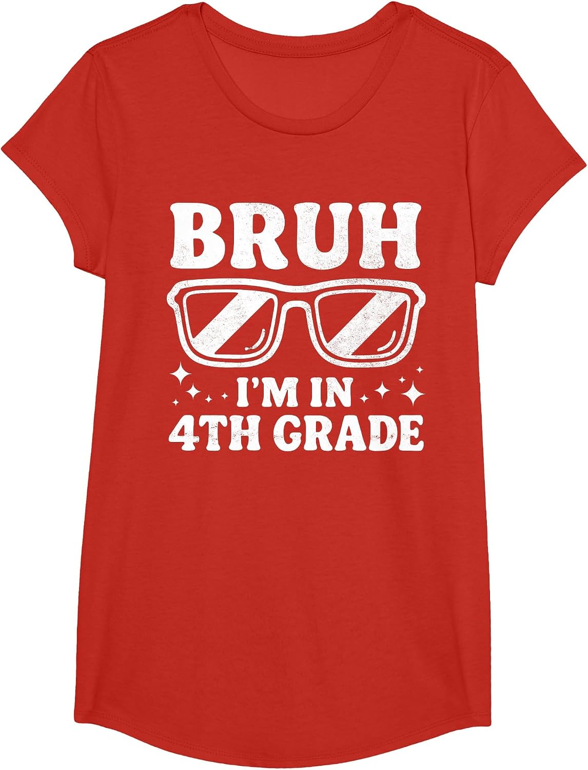 Fourth Grade Boy Bruh Im in 4th Grade Student Back to School T-Shirt - Girls Red