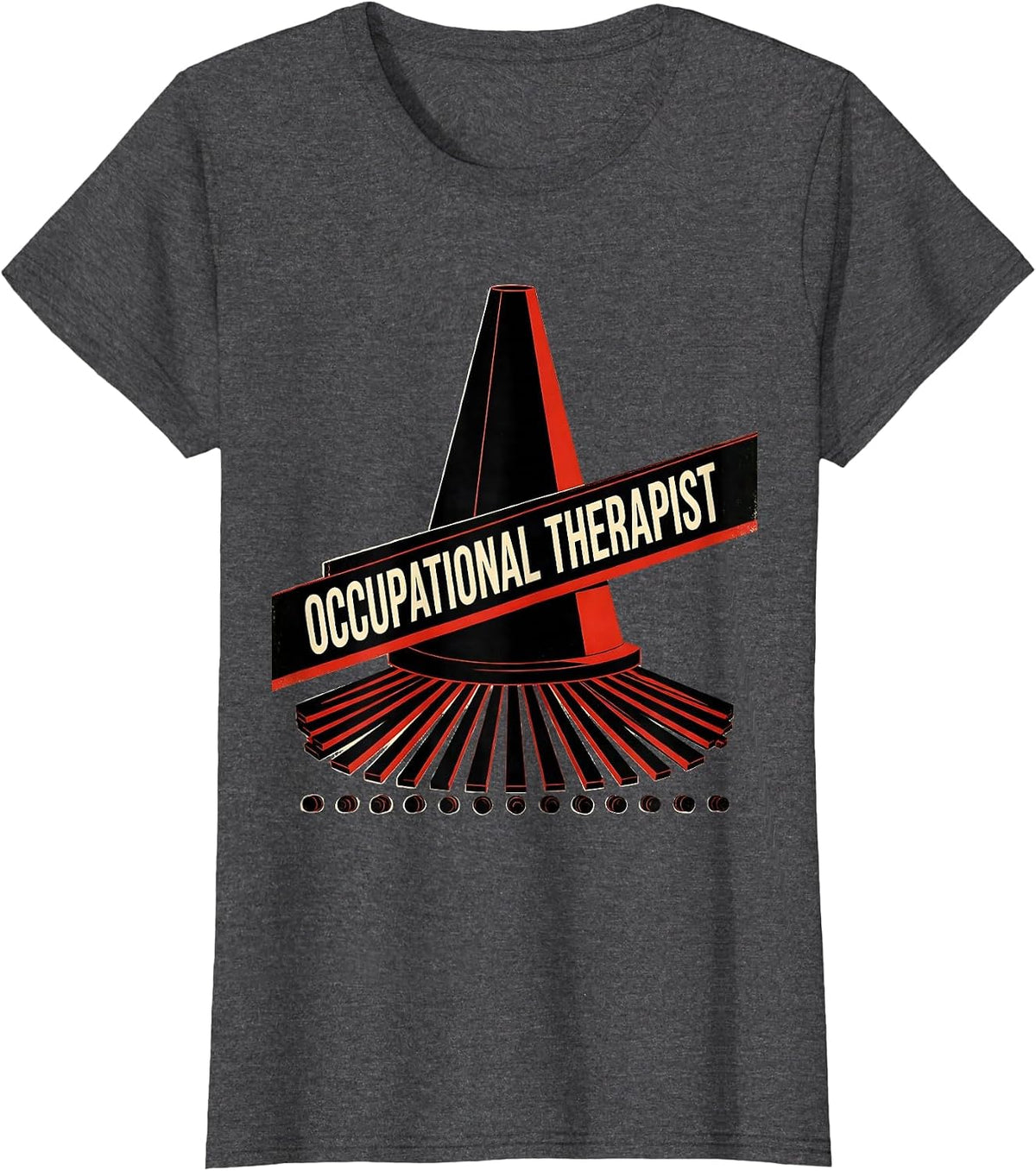 Women's Occupational Therapist Constructivist Poster OT Work Pride T-Shirt - Dark Heather Grey