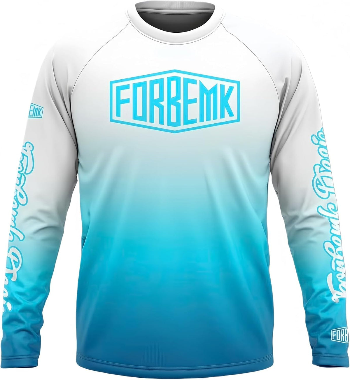 FORBEMK Men’s MTB Cycling Jersey, Long Sleeve Bike Shirt, UPF 50+ Breathable Moisture-Wicking for Trail & Enduro Riding -