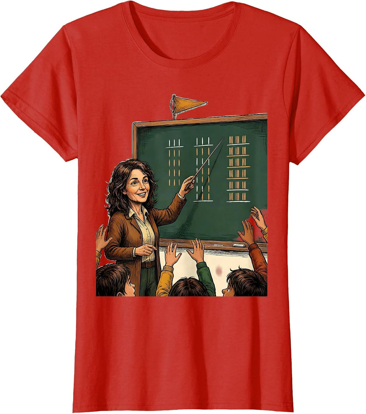 Spanish Teacher Seis Siete Classroom Meme Humor T-Shirt - Red
