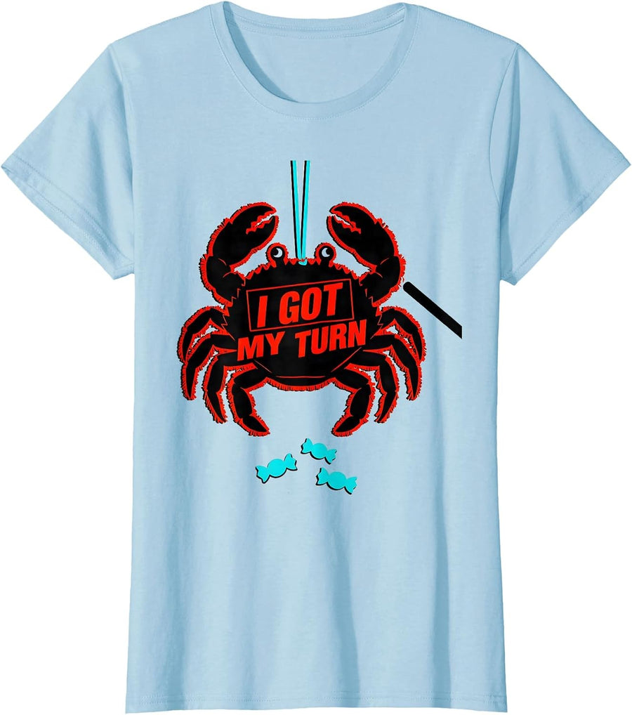Women's I Got My Turn Funny Cinco De Mayo Piñata Costume Party T-Shirt - Baby Blue