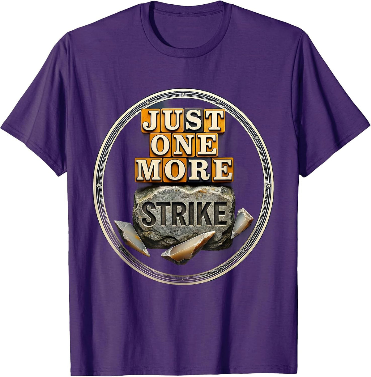 Just One More Strike Rock Collector Geologist Humor T-Shirt - Purple
