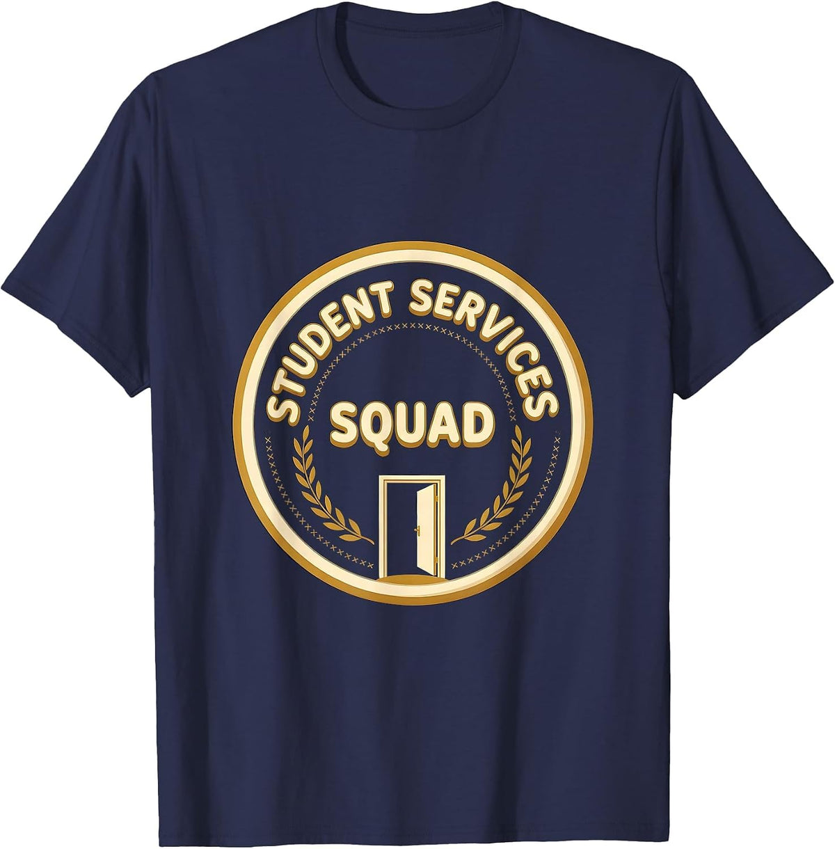 Men's Student Services Squad Groovy Retro School Counselor T-Shirt - Navy Blue