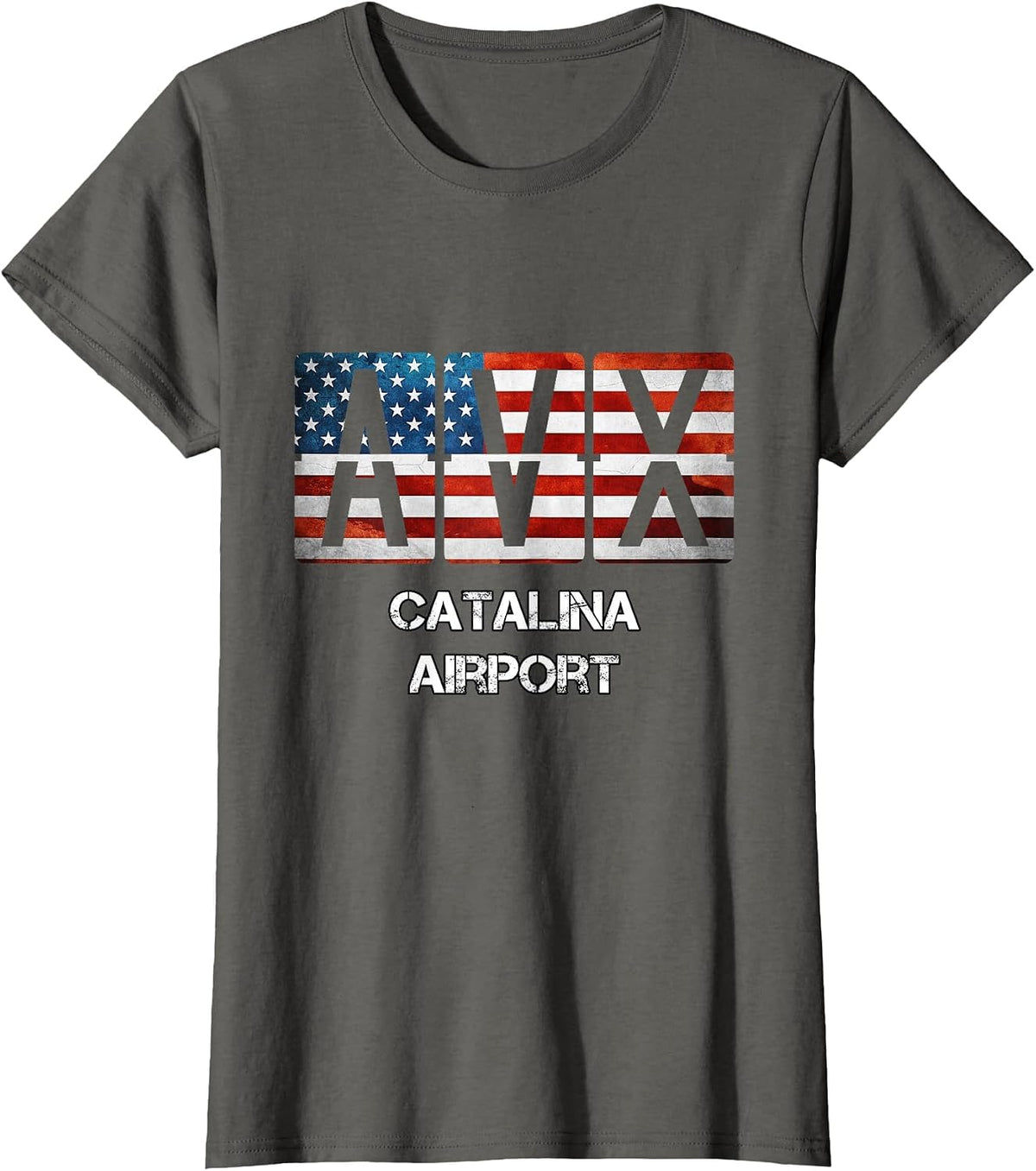 Catalina Airport AVX Aviation Pilot T-Shirt - Asphalt Grey