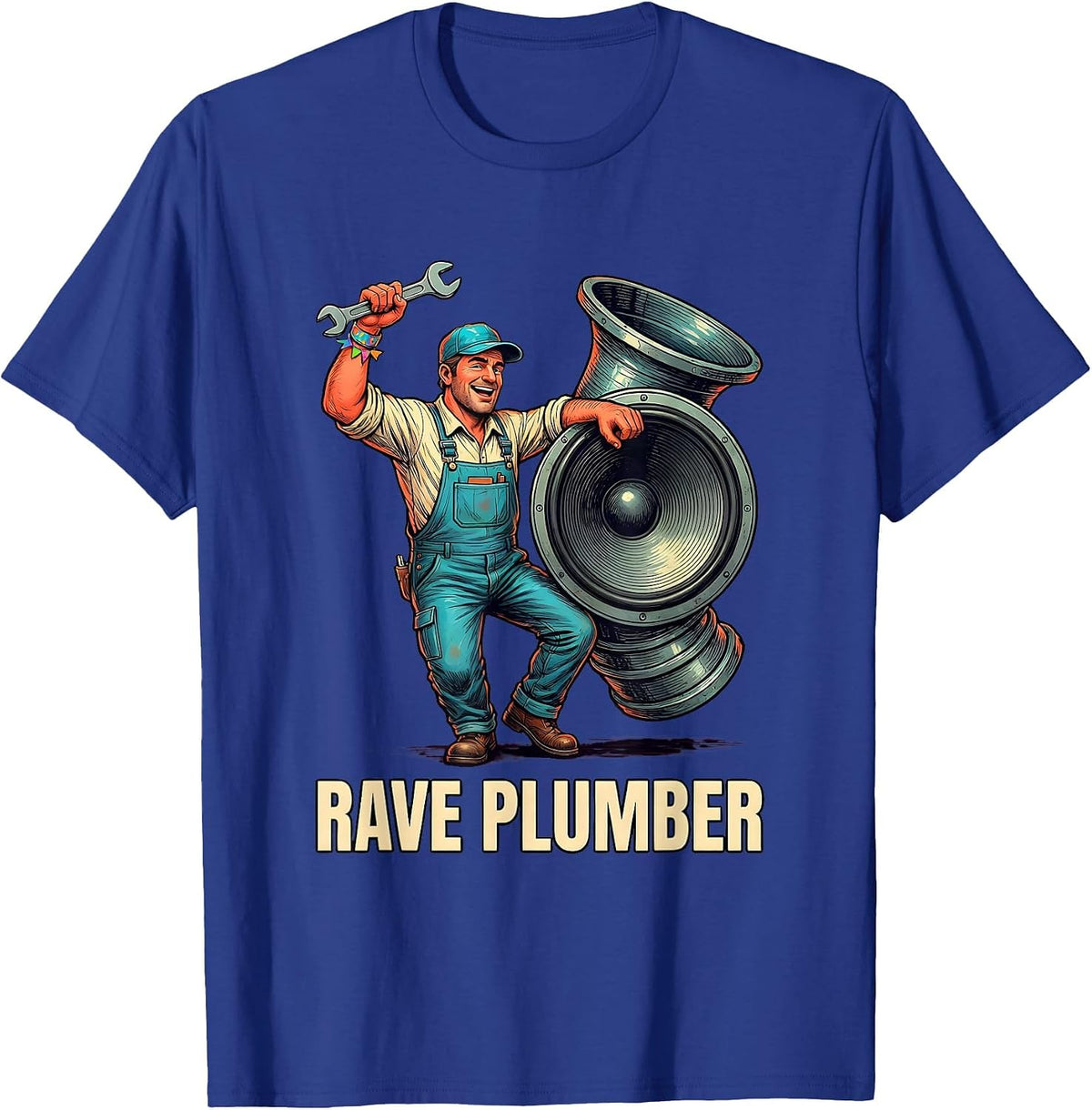Men's Rave Plumber Funny EDM Music Festival Rave Daddy Humor T-Shirt - Royal Blue