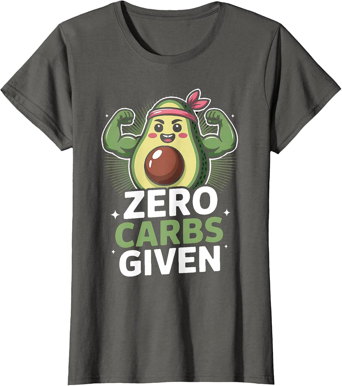 Low Carb Keto Zero Carbs Given T-Shirt - Asphalt Grey