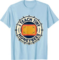 Men's I Teach Tiny Honeybees Funny Preschool Teacher Back T-Shirt - Baby Blue