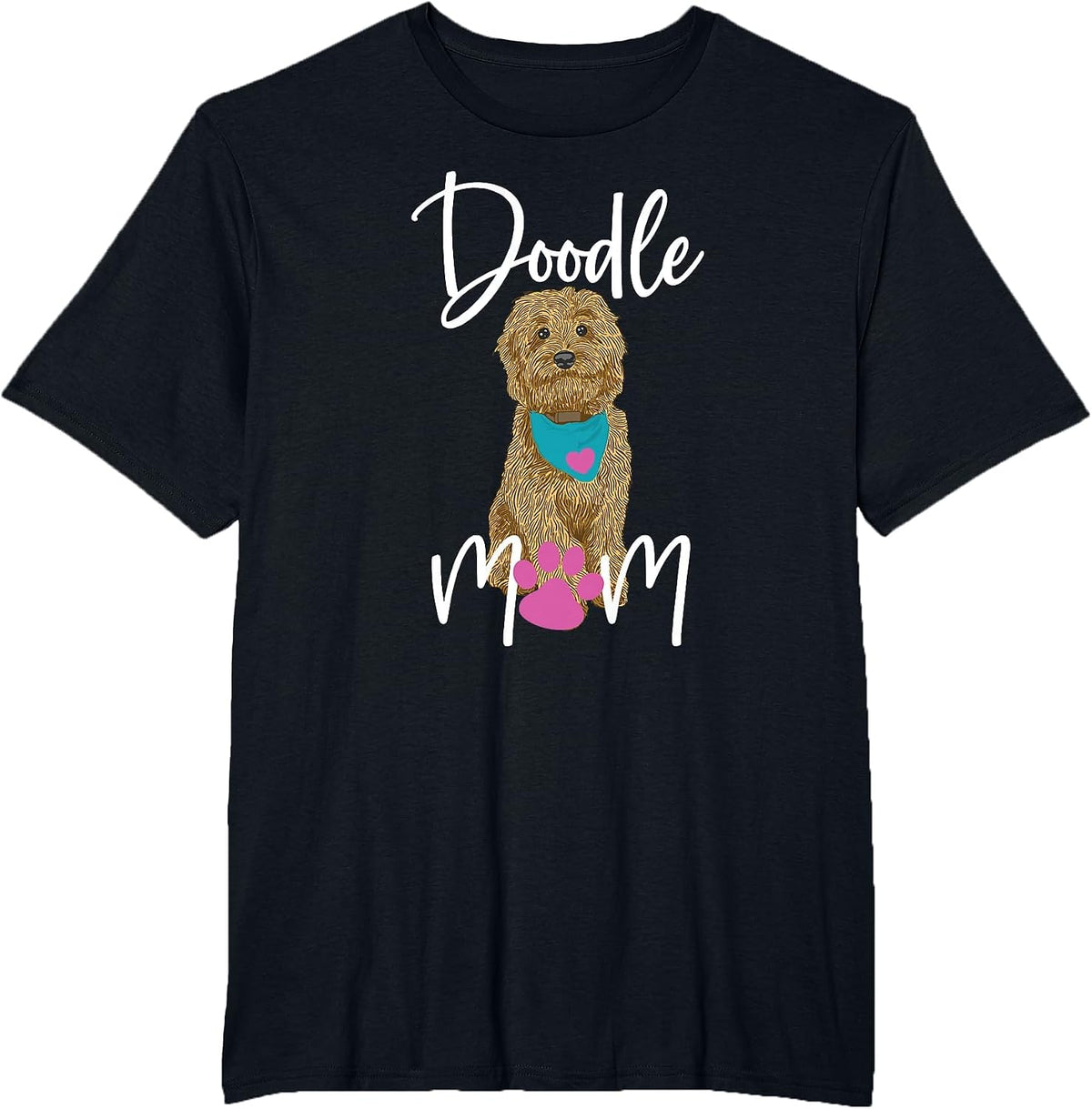 Doodle Dog Goldendoodle Doodle Mom Design T-Shirt - Black