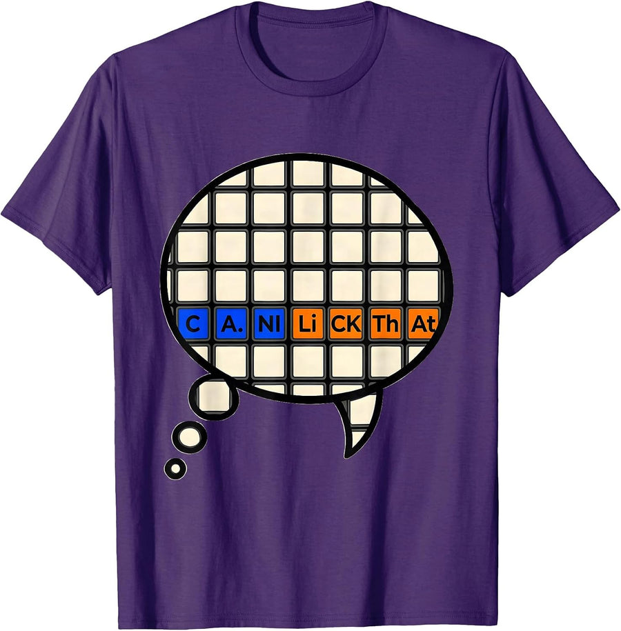 Men's Can I Lick That Funny Periodic Table Science Teacher Gift T-Shirt - Purple