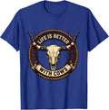 Life Is Better With Cows Farmer Design T-Shirt - Royal Blue