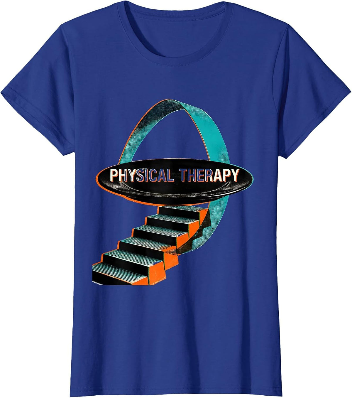 Women's Physical Therapy Risograph Occupational Therapist PT Student T-Shirt - Royal Blue