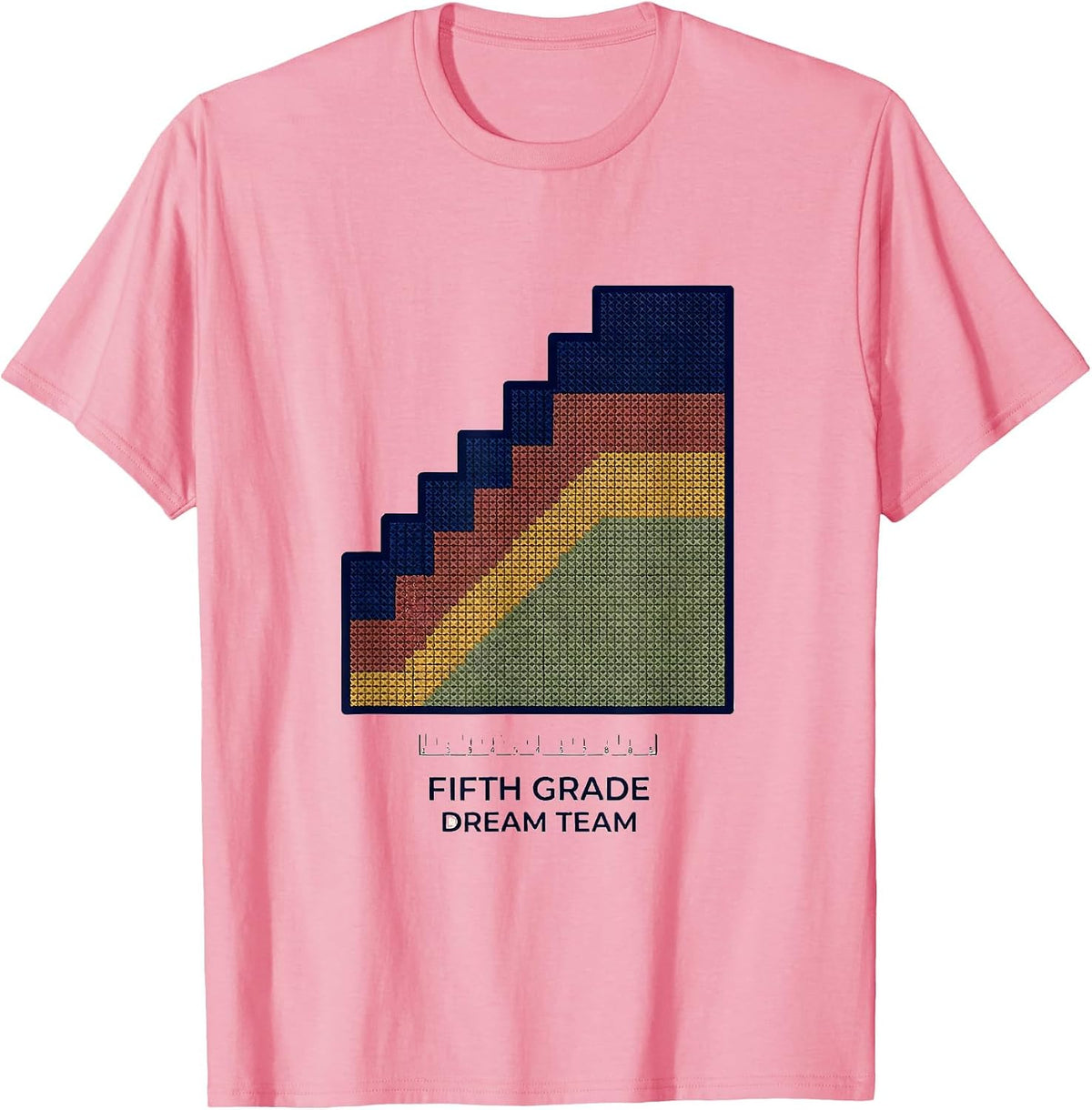 Men's Fifth Grade Dream Team Back to School Teacher Student Kids T-Shirt - Pink