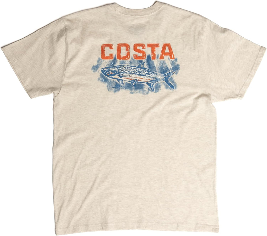 Costa Del Mar Men's Americana Catch T-Shirt - Natural Heather