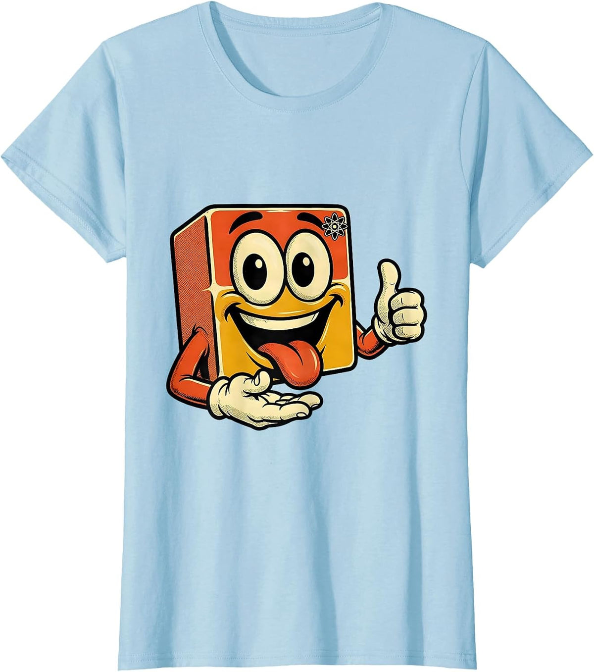 Women's Curious Kid at the Periodic Table Graphic T-Shirt - Baby Blue
