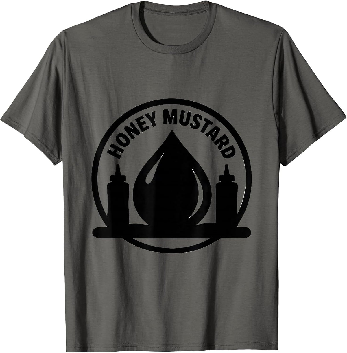 Honey Mustard Halloween Condiment Group Costume Matching T-Shirt - Asphalt Grey