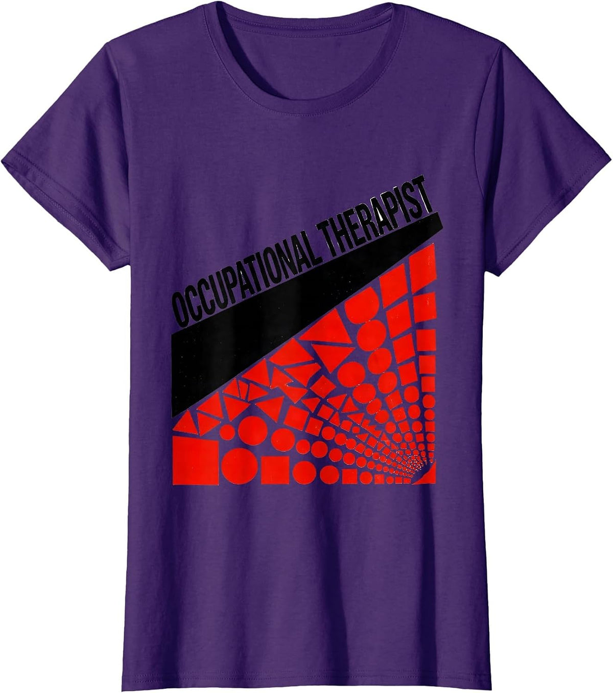 Women's Occupational Therapist Constructivist Poster OT Month Work T-Shirt - Purple