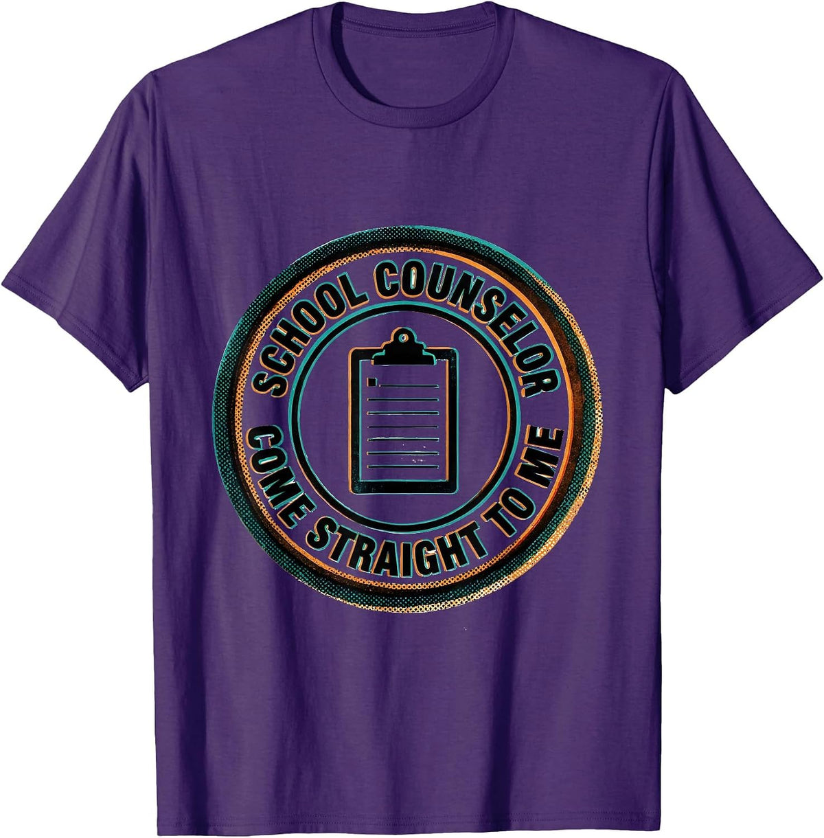 Men's School Counselor Come Straight To Me Funny School T-Shirt - Purple