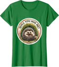 Women's Quill You Hug Me Watercolor Hedgehog Lover Cute Animal Humor T-Shirt - Kelly Green