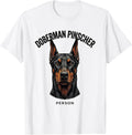 Men's Doberman Pinscher Person Vintage Dog Lover Heritage T-Shirt - White